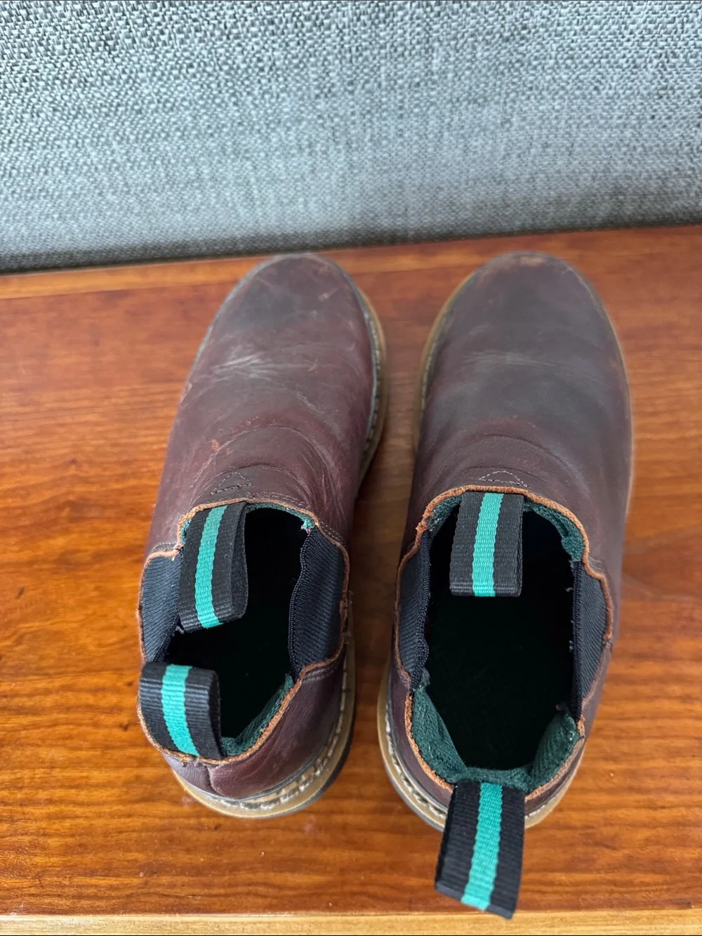 Georgia Boot Men's Brown Leather Slip-On Romeo Slip On Work Shoes Size 7.5